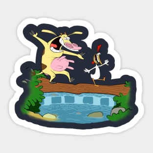 Cow and Chicken Sticker